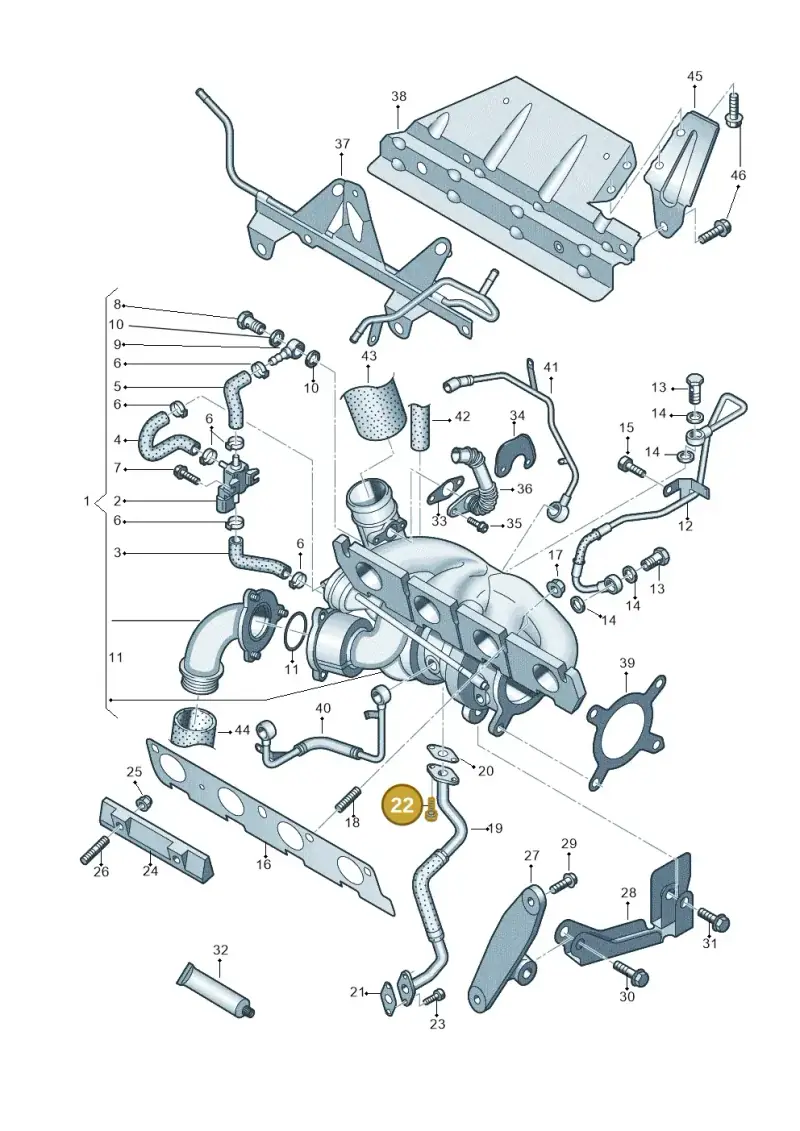 N01470213 — Volkswagen Polo (2012-2014) diagram 747145580, position 22