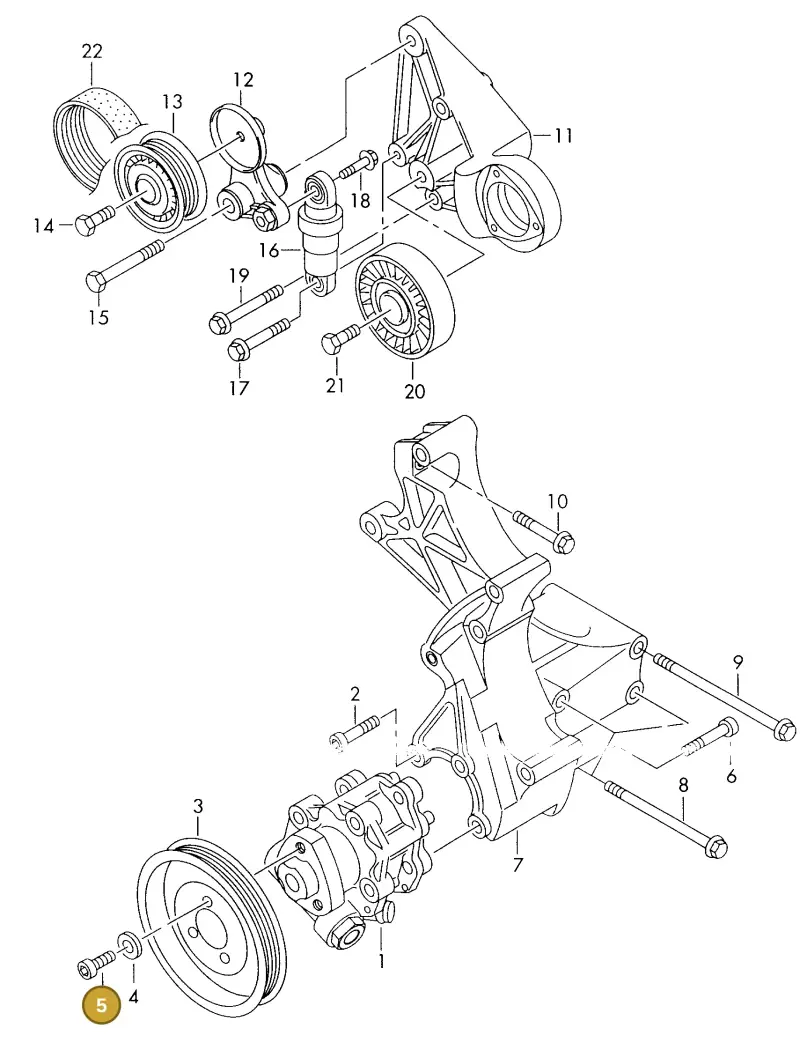 N0147067 — Volkswagen LT, LT 4X4 (1996-2003) diagram 176145800, position 5