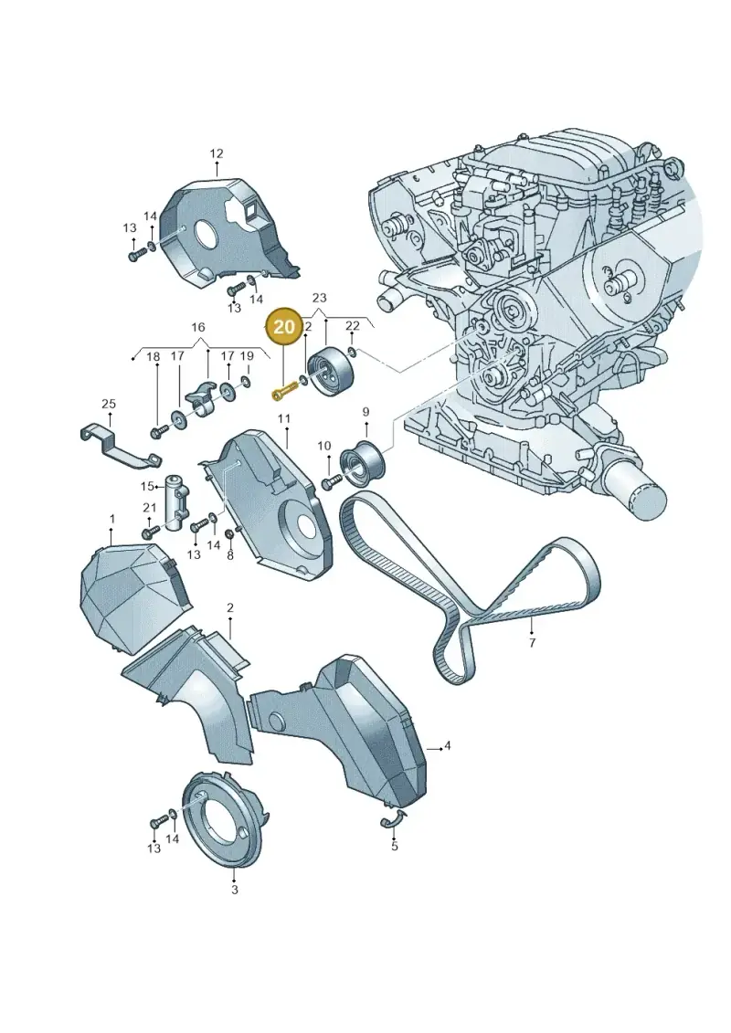 N0147176 — Audi A4/S4 Cabrio./qu. (2002-2006) diagram 175109870, position 20
