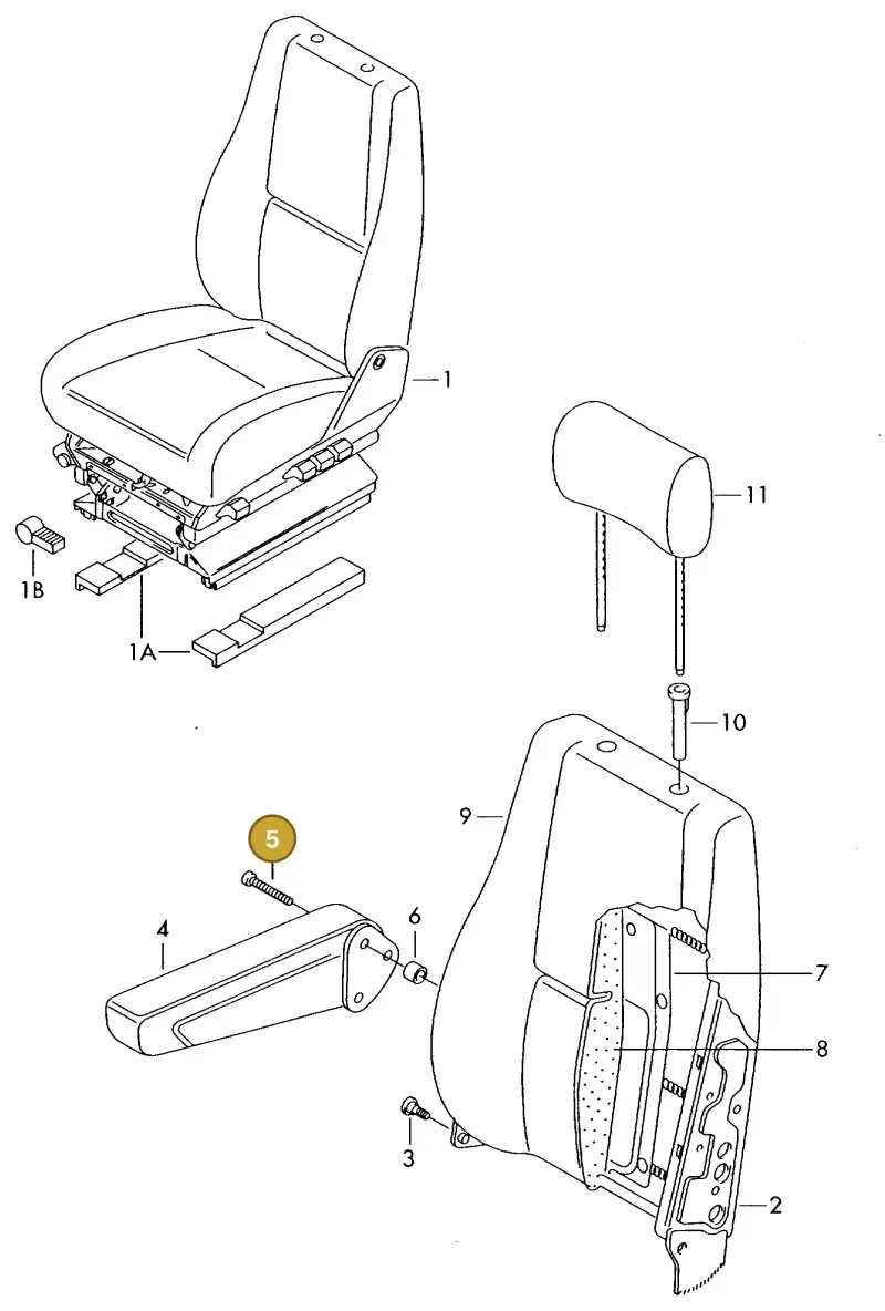 N0147176 — Volkswagen LT, LT 4X4 (2003-2006) diagram 176881500, position 5