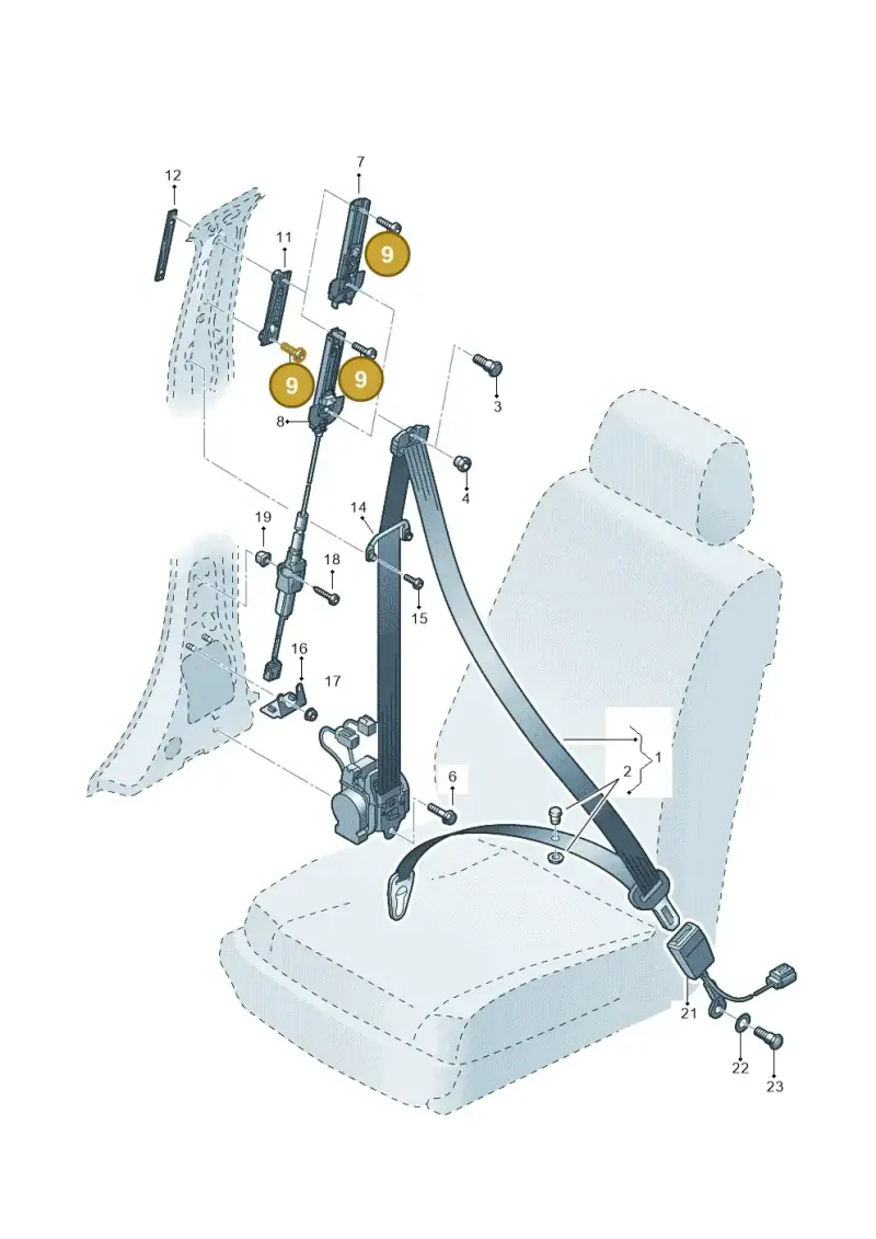 N0147176 — Volkswagen Touareg                08> (2007-) diagram 274857600, position 9