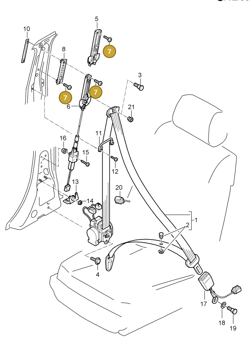 N0147176 — Porsche Cayenne (2002-2006) diagram p24812000, position 7