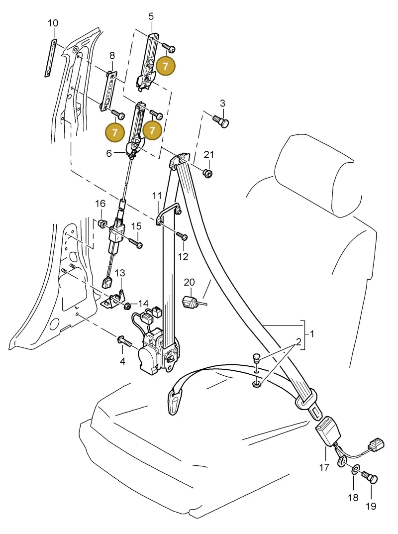 N0147176 — Porsche Cayenne (2007-2010) diagram p31812000, position 7
