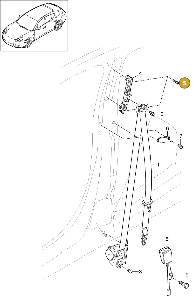 N0147176 — Porsche Panamera (2009-2016) diagram p35812000, position 5