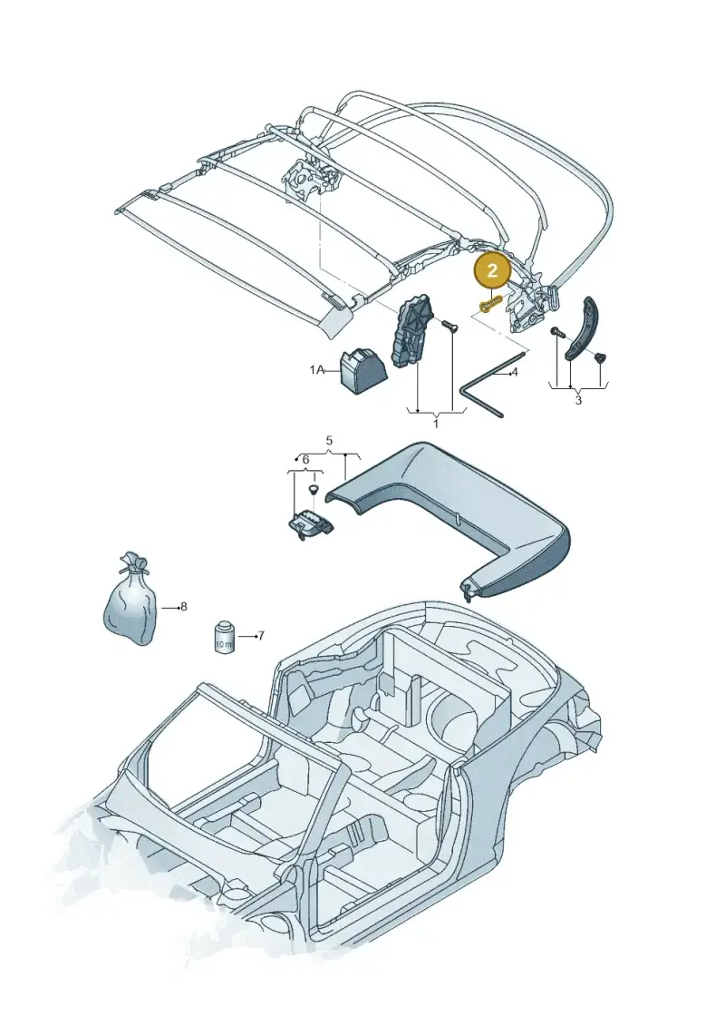 N0147176 — Volkswagen Beetle Cabriolet (2016-2019) diagram 716871200, position 2