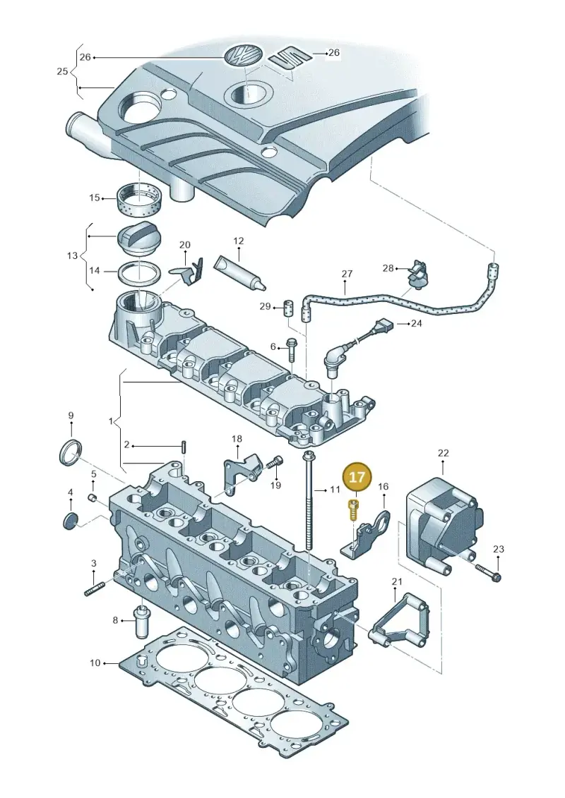 N0147218 — Volkswagen Kombi (2011-) diagram 231103350, position 17