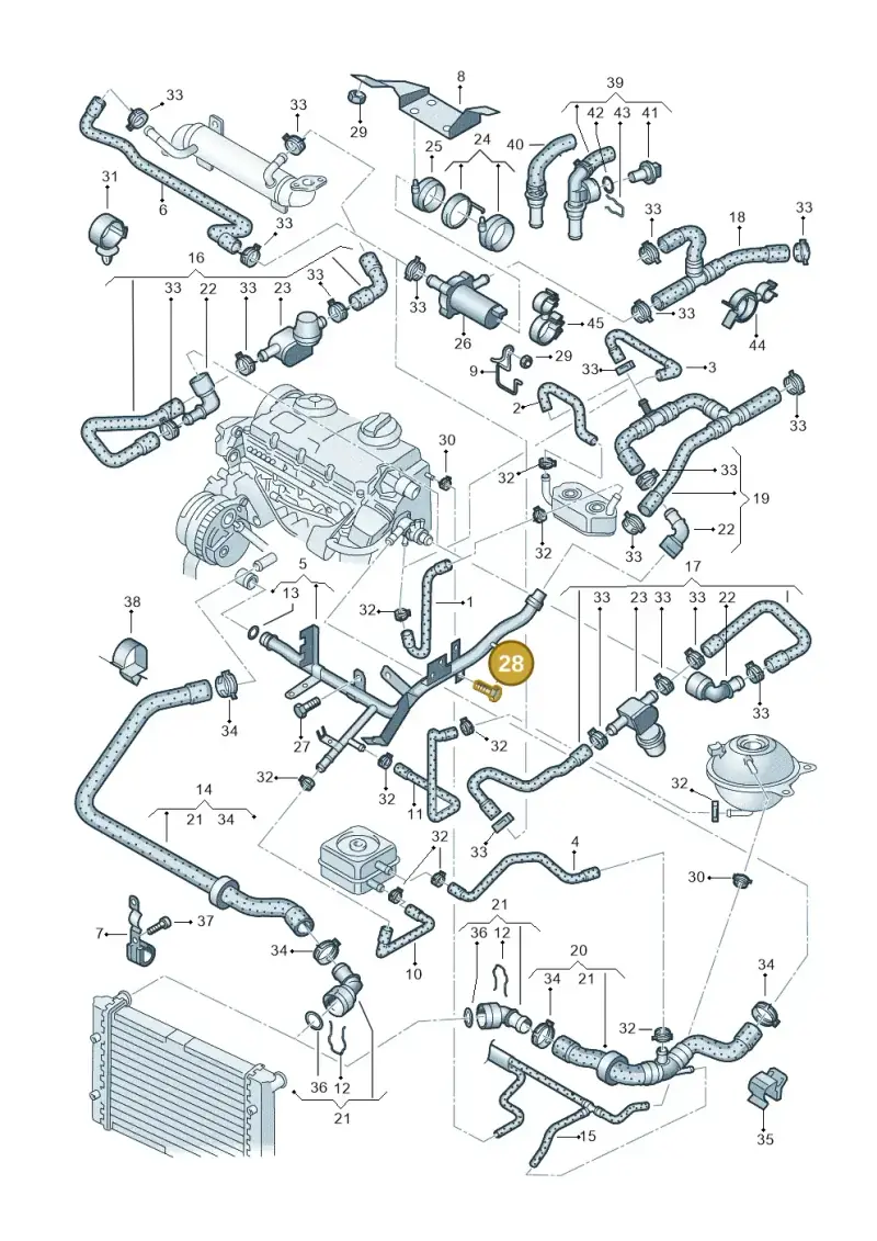 N0147218 — Volkswagen Sharan (2008-2010) diagram 244121400, position 28