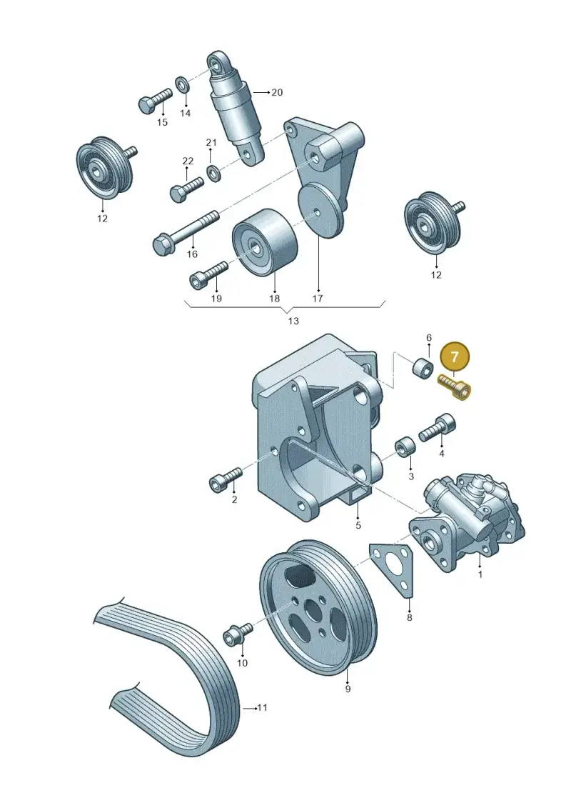 N0147236 — Volkswagen Touareg (2005-2006) diagram 195145500, position 7