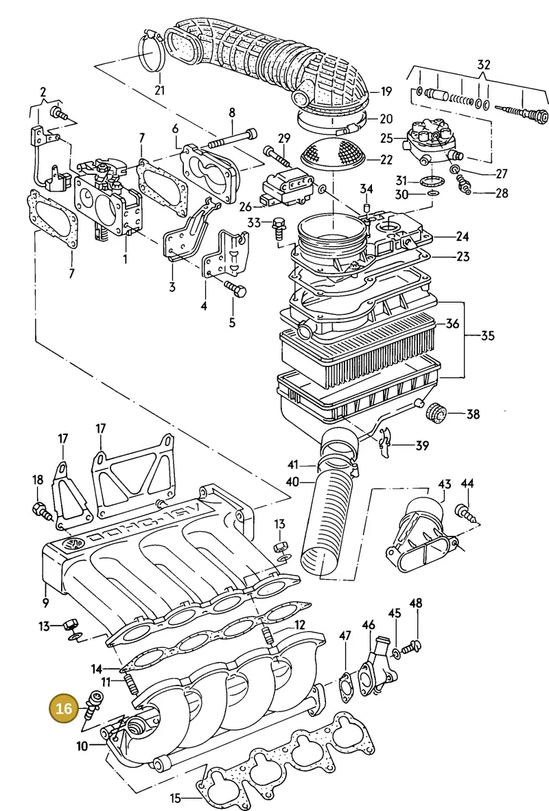 N01472615 — Volkswagen Scirocco (1983-1989) diagram 013048500, position 16