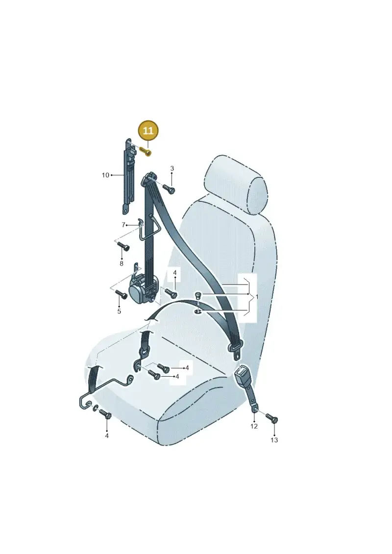 N01473911 — Volkswagen Polo (2011-2014) diagram 544857600, position 11