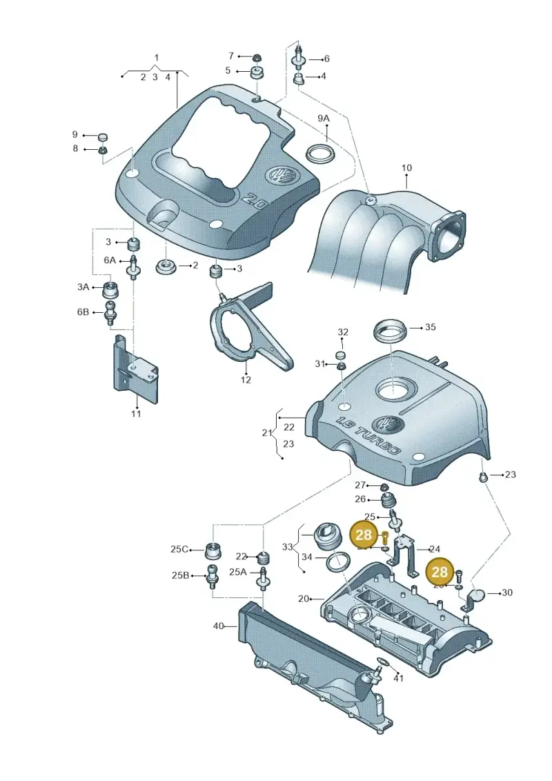 N0147404 — Volkswagen New Beetle             06> (2005-) diagram 194103710, position 28
