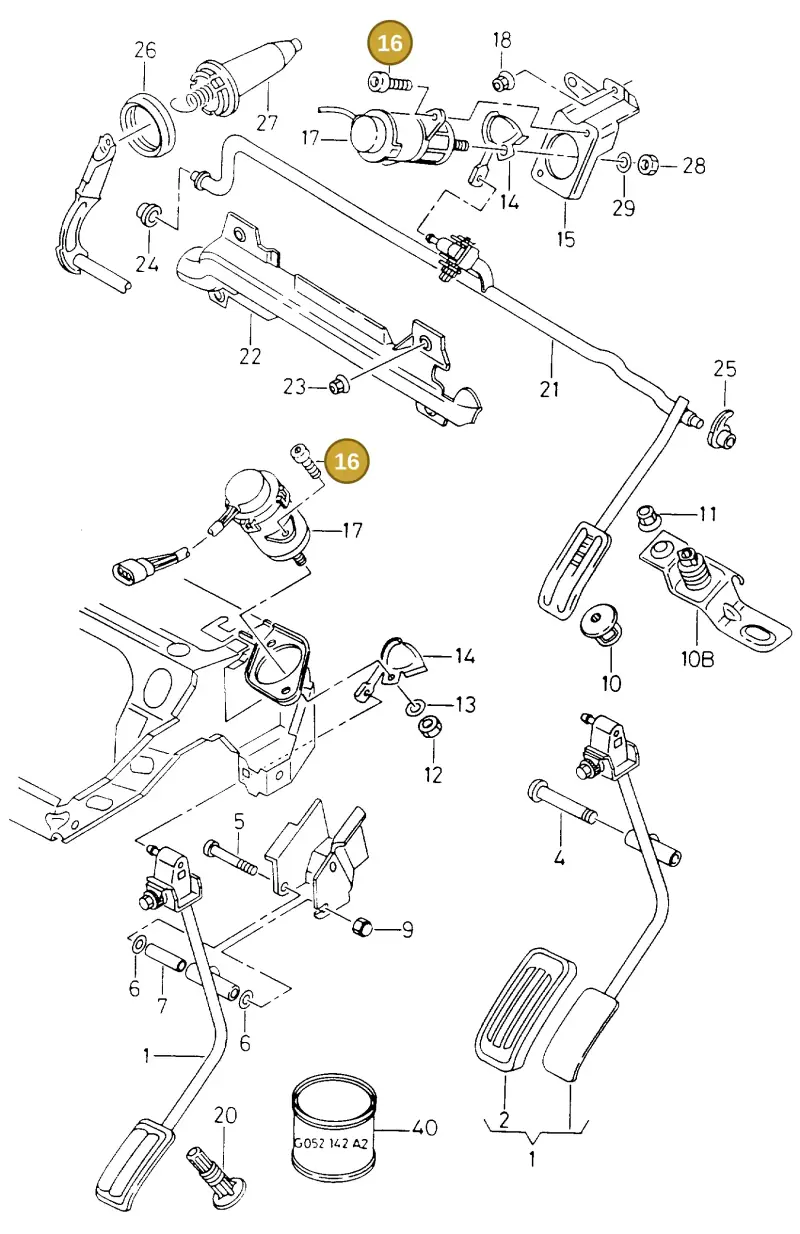 N0147404 — Volkswagen POLO CLASSIC           06> (2005-) diagram 242721550, position 16