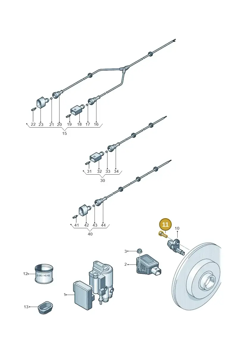 N0147404 — Volkswagen TRANSPORTER/4MOTION    07 (2006-2007) diagram 410927000, position 11
