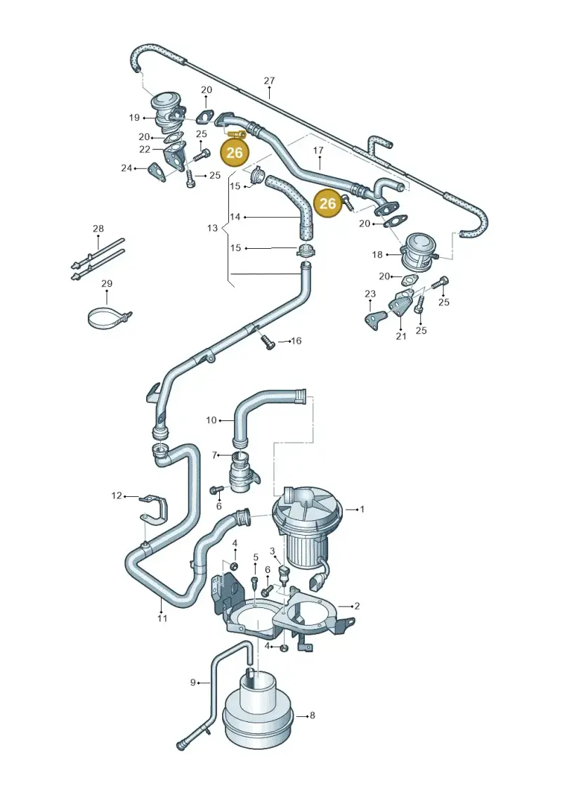N0147804 — Volkswagen Phaeton 4motion (2010-2016) diagram 258131150, position 26