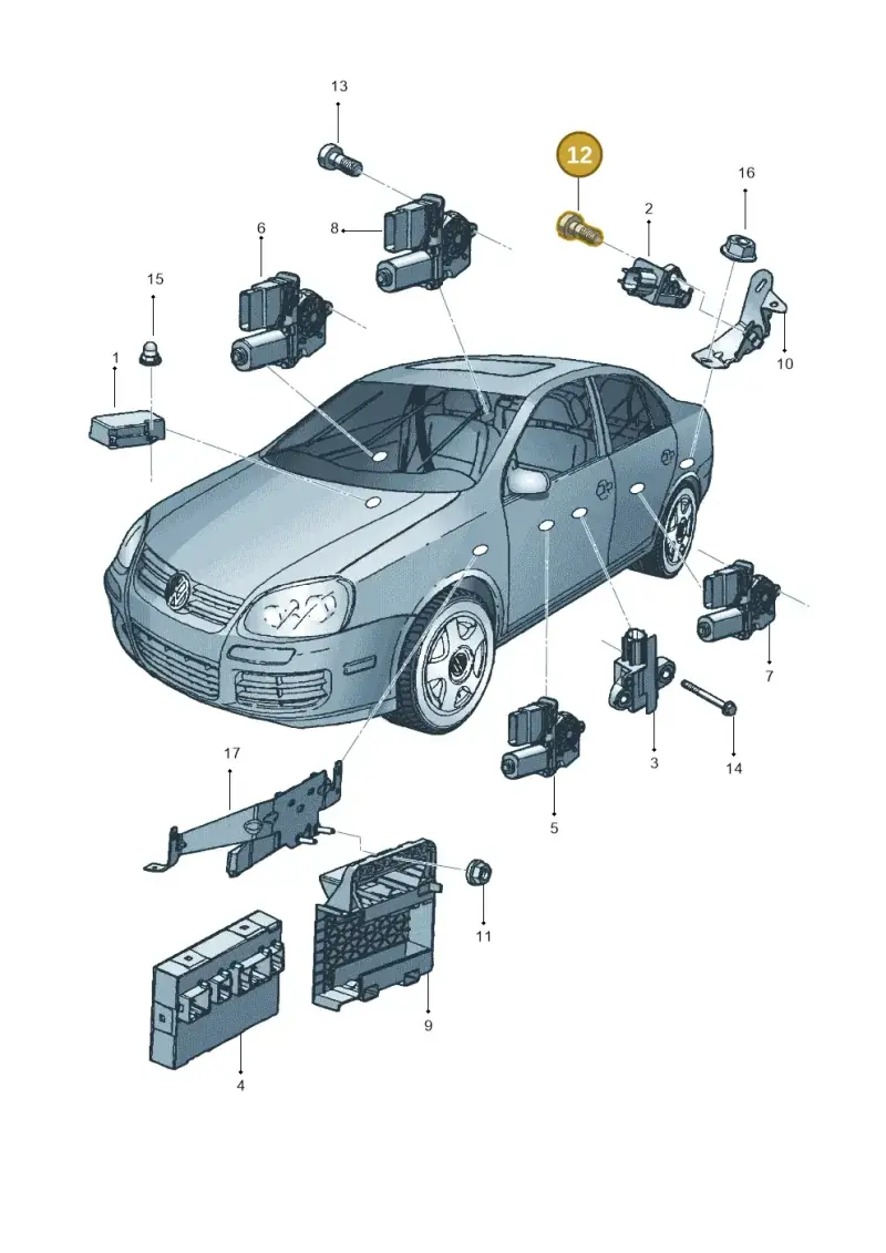 N0147804 — Volkswagen Jetta (2008-2011) diagram 449959100, position 12