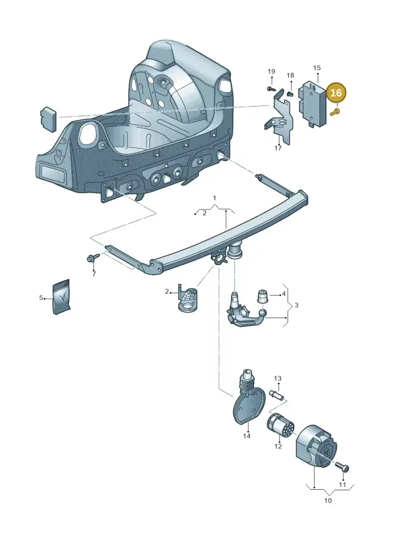 N0147804 — Volkswagen Eos BlueMotion (2010-2015) diagram 712804100, position 16