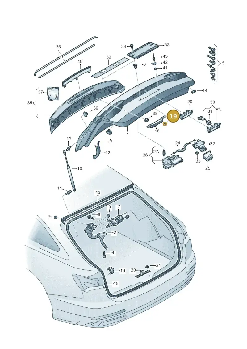 N01508213 — Audi A6 2.0 (2018-) diagram 430827010, position 19