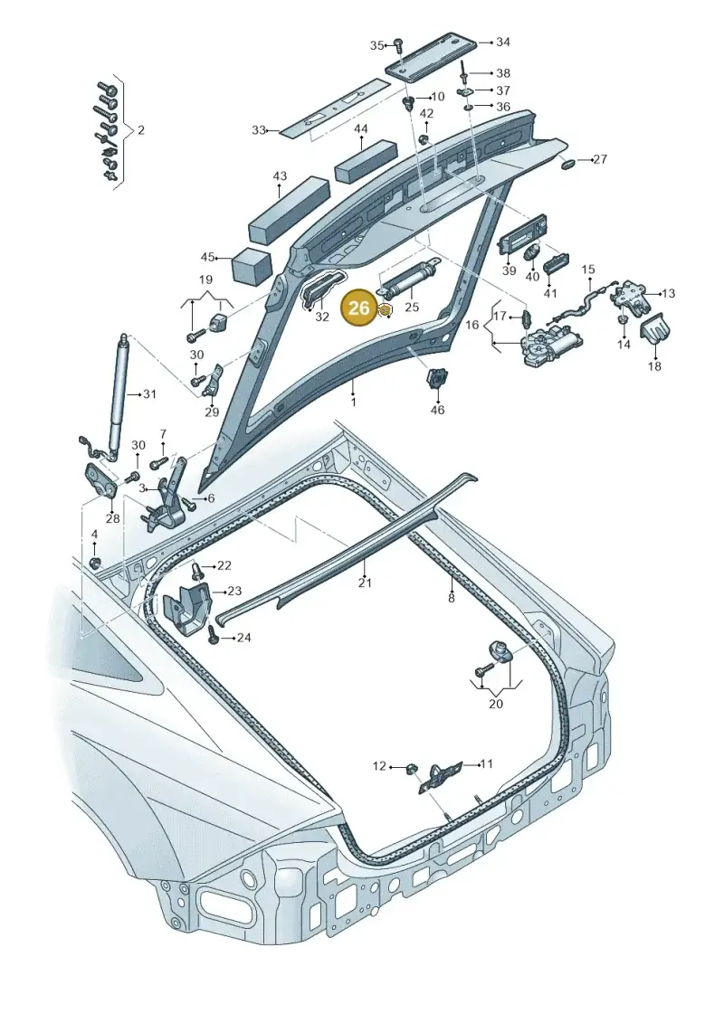 N01508213 — Audi RS7 Sportback (2019-) diagram 435827000, position 26