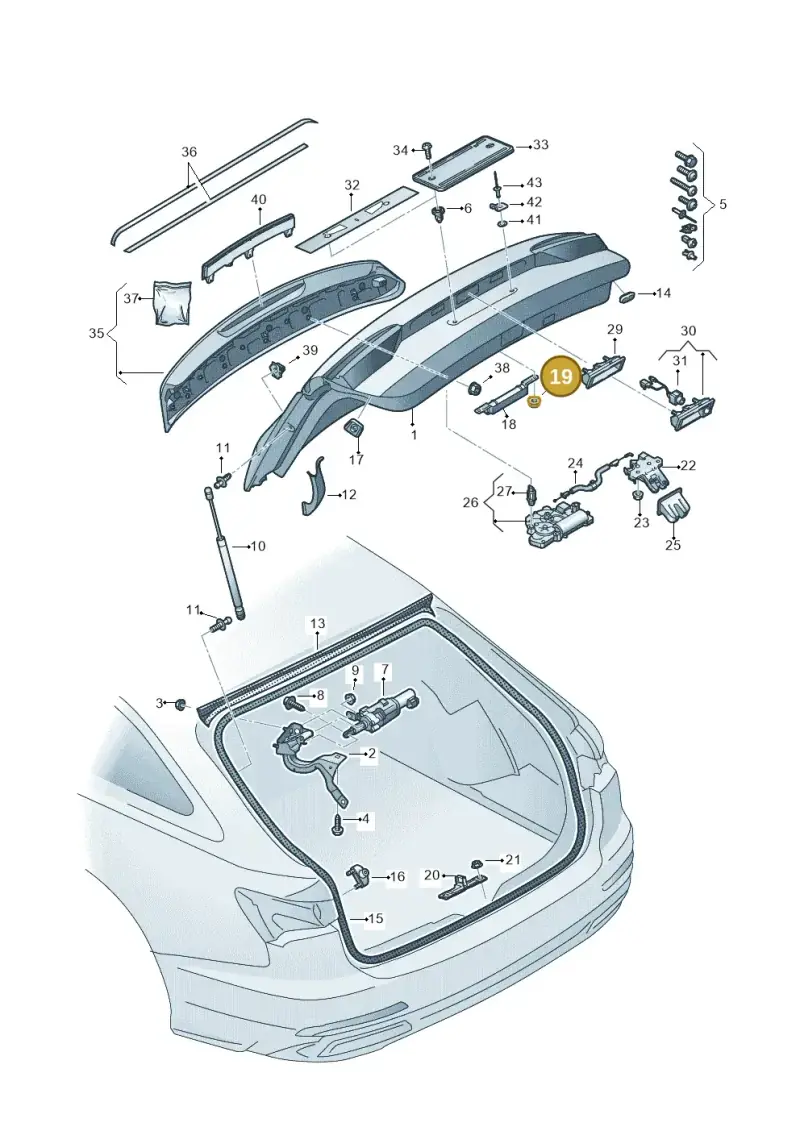 N01508213 — Audi RS6 Avant (2019-) diagram 537827000, position 19