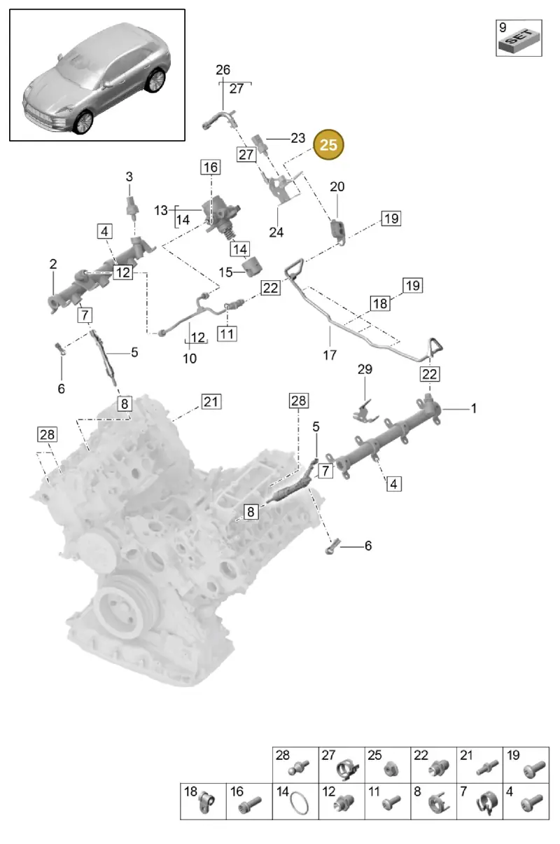 N01508213 — Porsche Macan (2018-2022) diagram p52000018, position 25