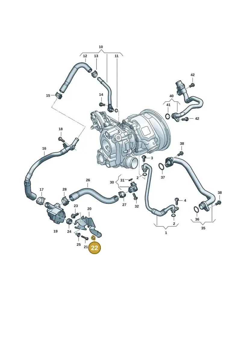 N01508213 — Audi A5 Limo 2.0 (2024-) diagram 06m121010, position 22