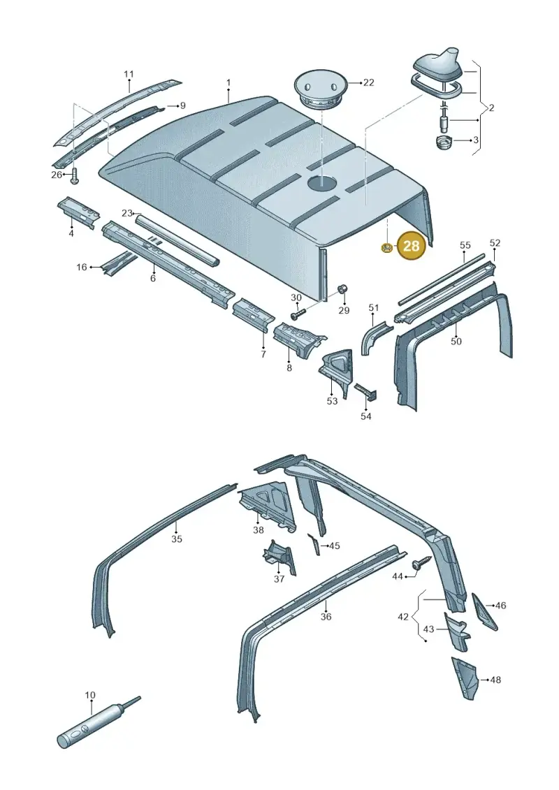 N01508315 — Volkswagen Caravelle (2019-2024) diagram 861817030, position 28