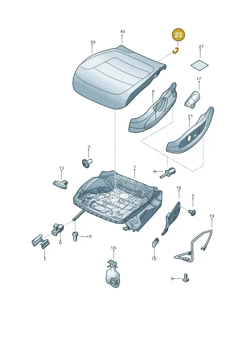 N0152611 — Volkswagen Jetta 1.4 (2013-2015) diagram 775881000, position 23