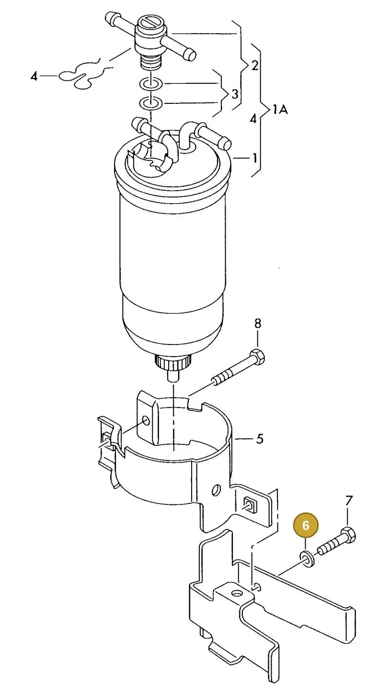 N0152761 — Volkswagen LT, LT 4X4 (2003-2006) diagram 176127300, position 6