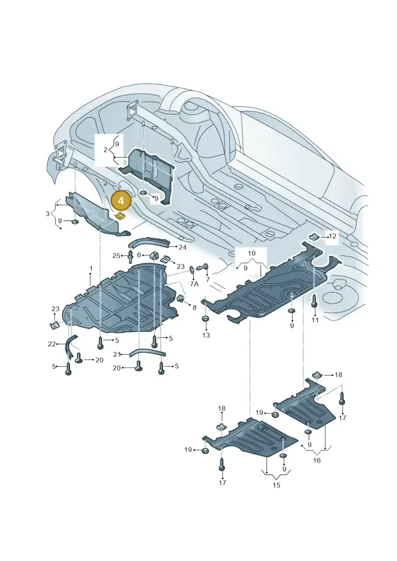 N0154217 — Audi TT Coupe/Roadster (2002-2006) diagram 229825100, position 4