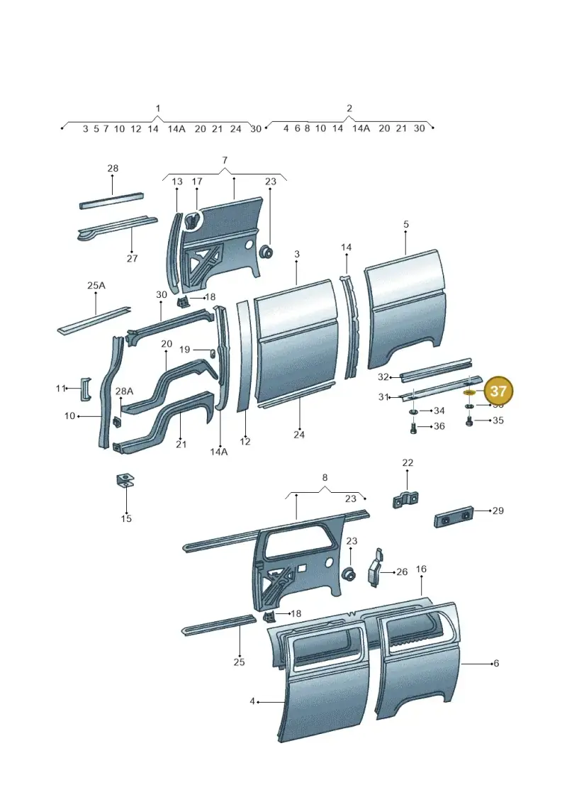 N0154217 — Volkswagen Kombi (2011-) diagram 308809000, position 37