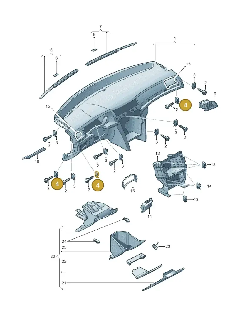N0154291 — Skoda Superb (2013-2015) diagram 632857100, position 4