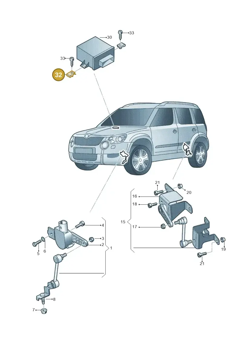 N0154291 — Skoda Yeti (2013-2017) diagram 666941250, position 32