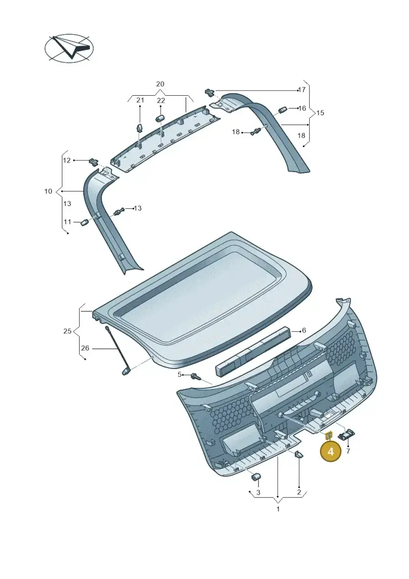 N0154291 — Audi Q4 Sportback (2021-2025) diagram 89a867800, position 4
