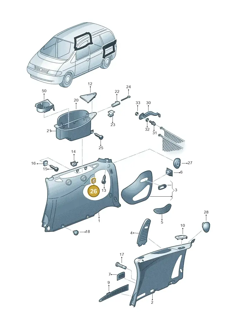 N0154391 — Volkswagen Sharan (2008-2010) diagram 162867400, position 26