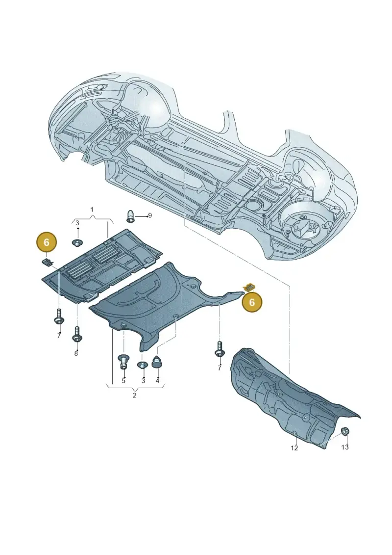 N0154391 — Volkswagen Phaeton 4motion (2010-2016) diagram 258825100, position 6