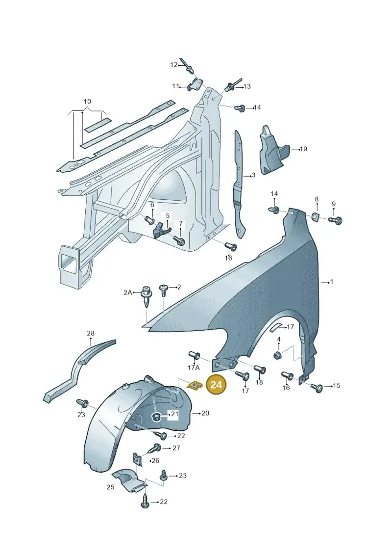 N0154457 — Volkswagen Touareg                08> (2007-) diagram 274821100, position 24