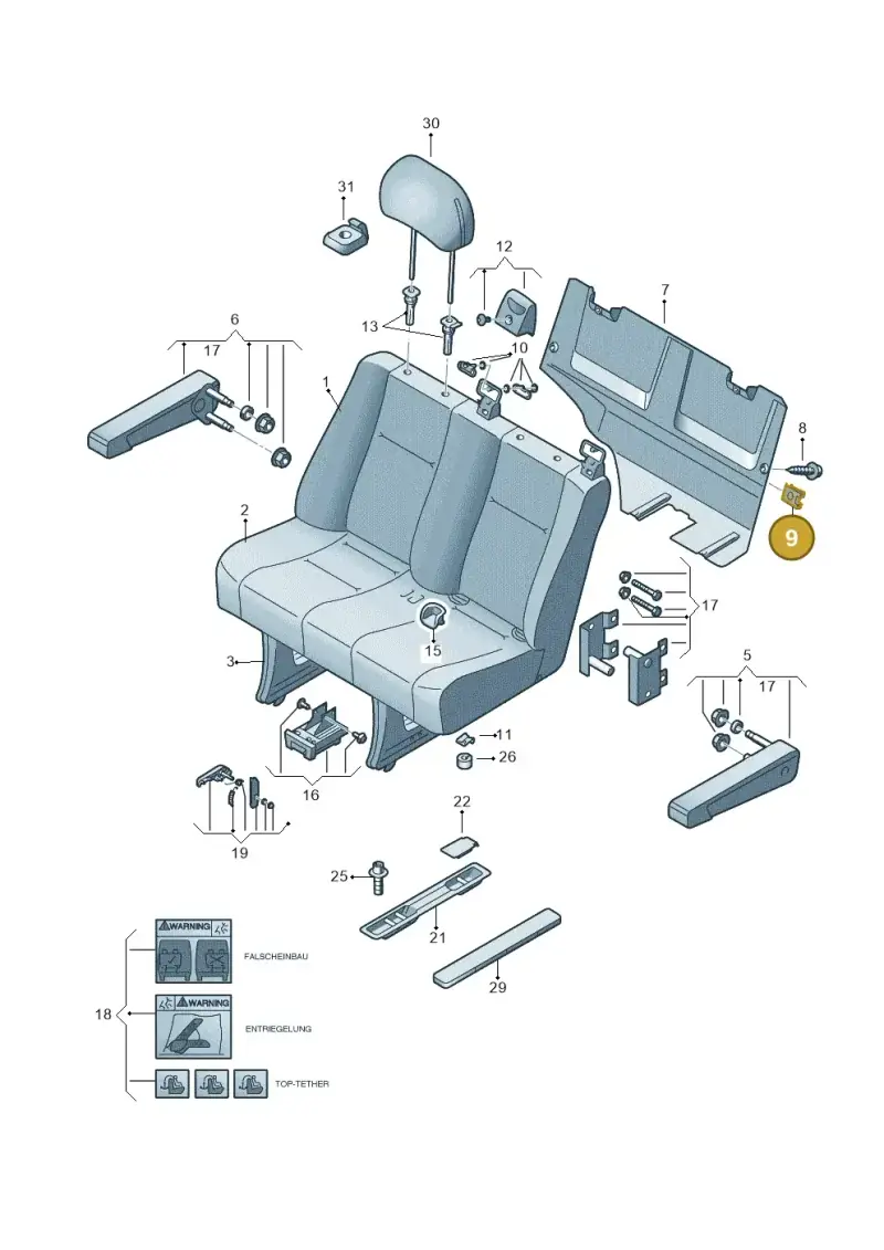 N0154457 — Volkswagen Crafter 35 panel (2011-2016) diagram 483883200, position 9