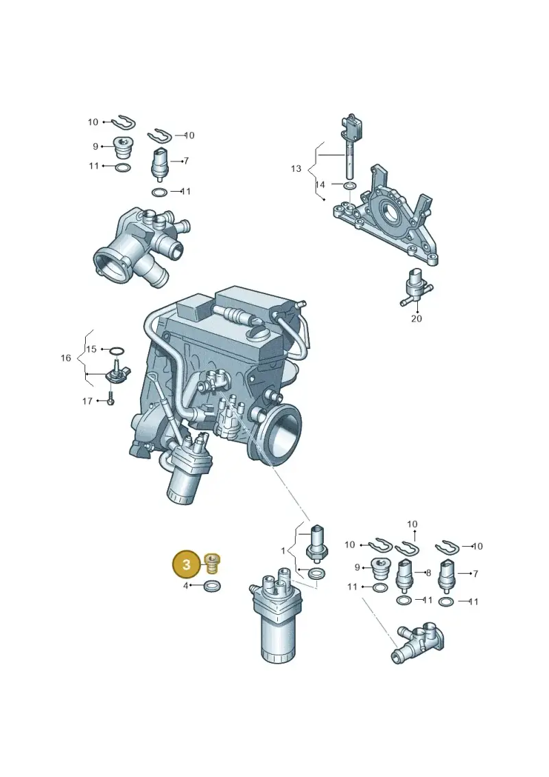 N0160243 — Volkswagen Polo (2010-2015) diagram 253919400, position 3
