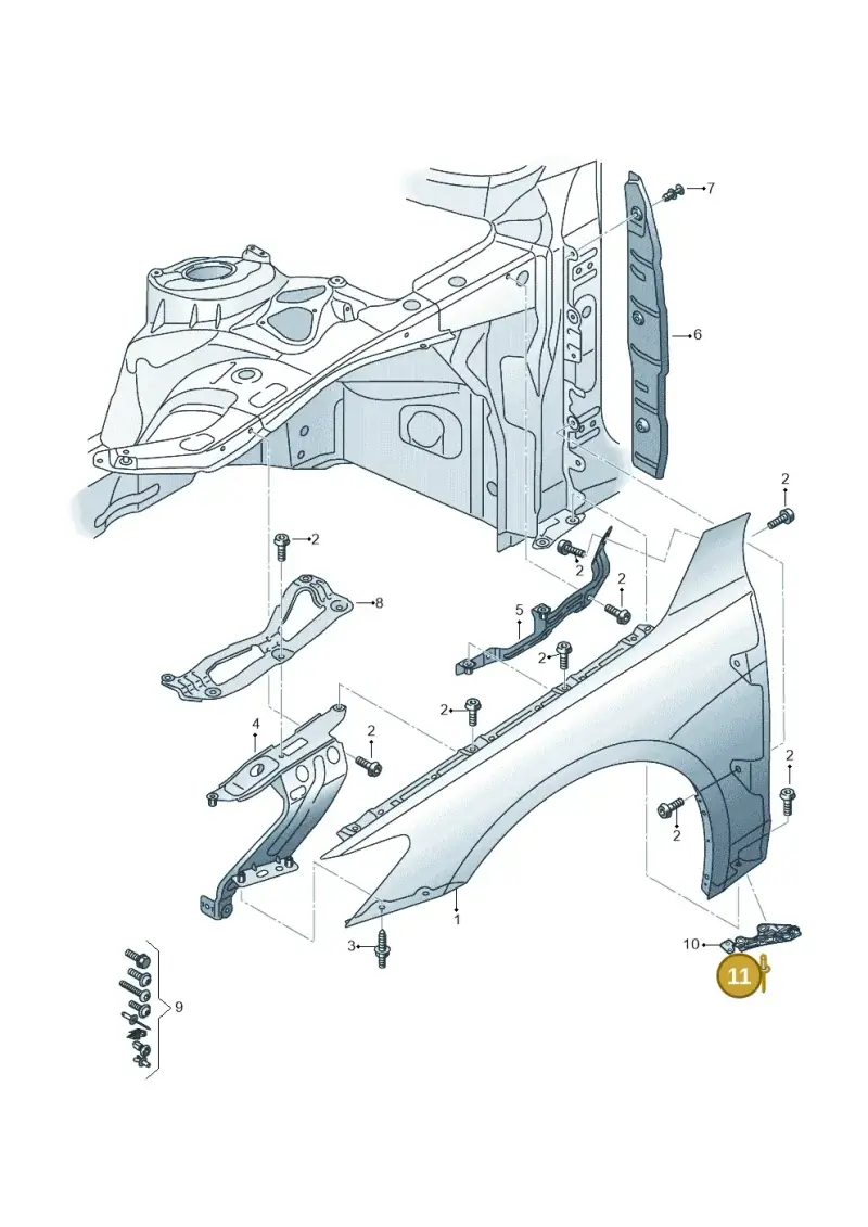 N0161857 — Audi RS6 Avant (2019-2025) diagram 537821000, position 11