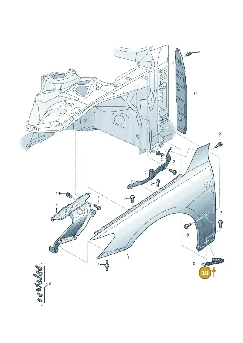 N0161857 — Audi RS7 Sportback (2019-2025) diagram 538821000, position 10