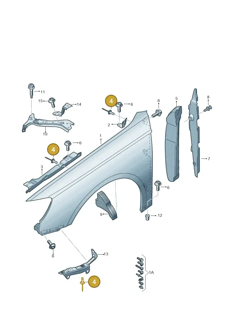 N0161857 — Audi A3 Sportback (2016-2020) diagram 890821000, position 4
