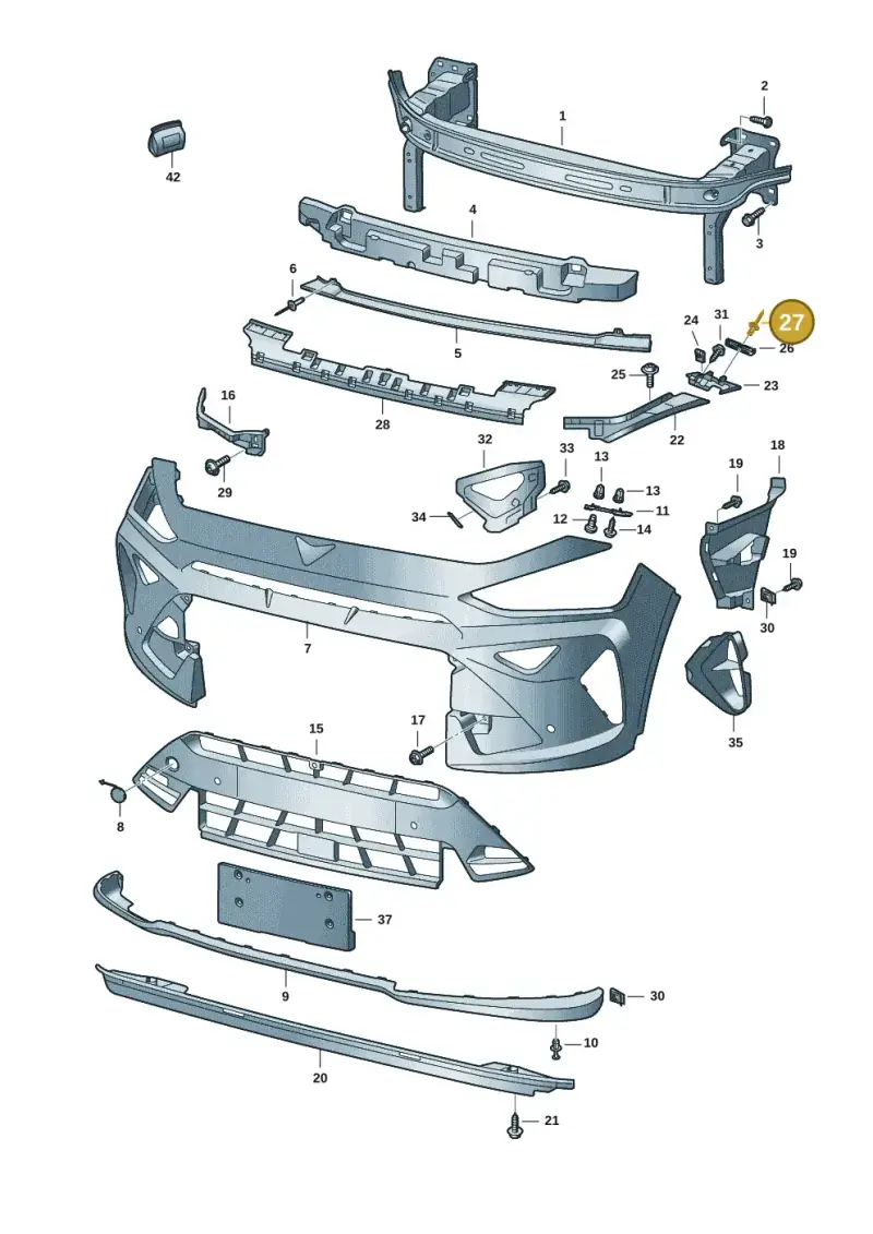 N0161857 — SEAT CUPRA Formentor (2020-) diagram 5ff807005, position 27