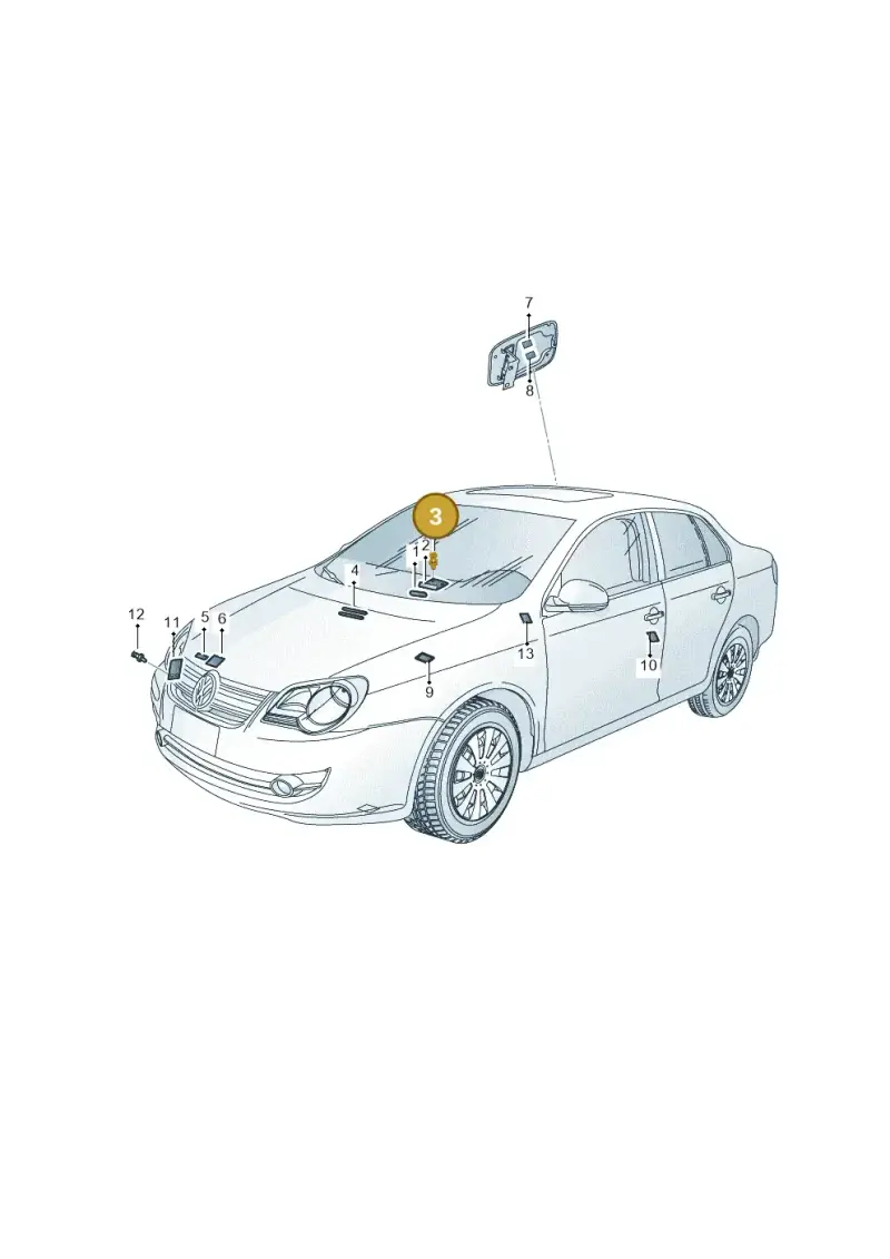 N0161979 — Volkswagen Bora (2008-2016) diagram 643010000, position 3