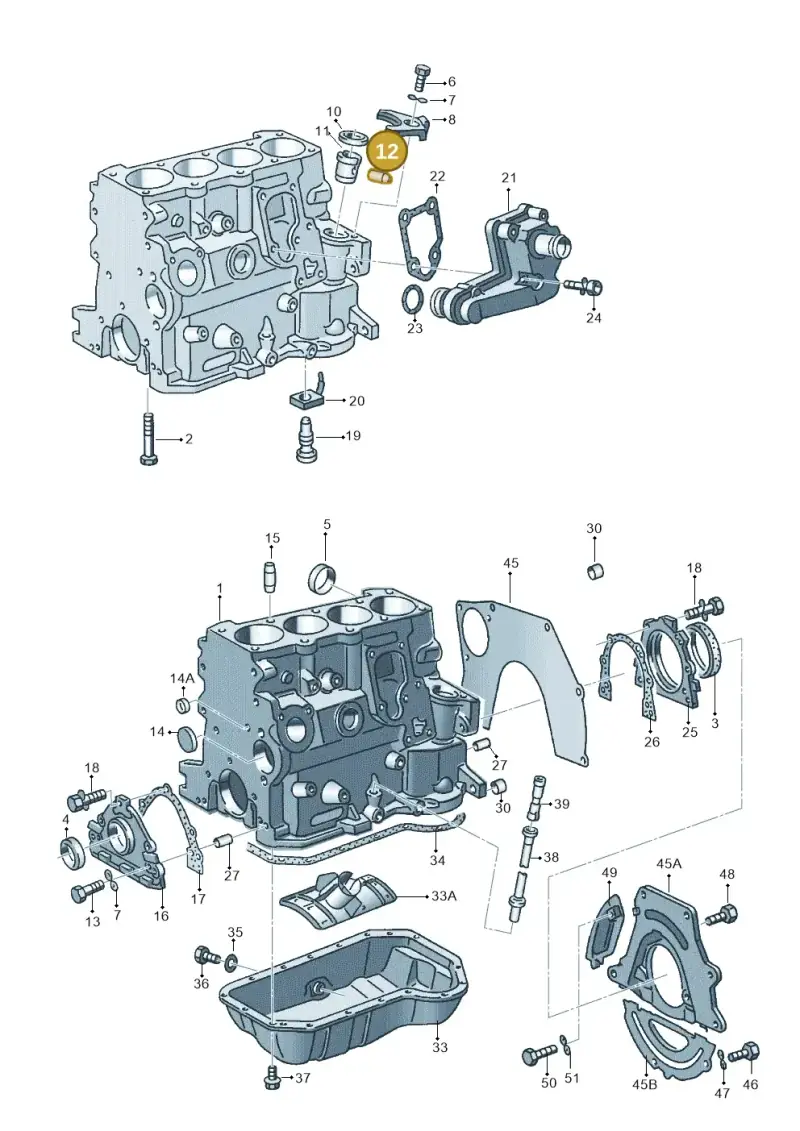 N0162011 — Volkswagen GOLF CABRIO (2002-2002) diagram 121103100, position 12