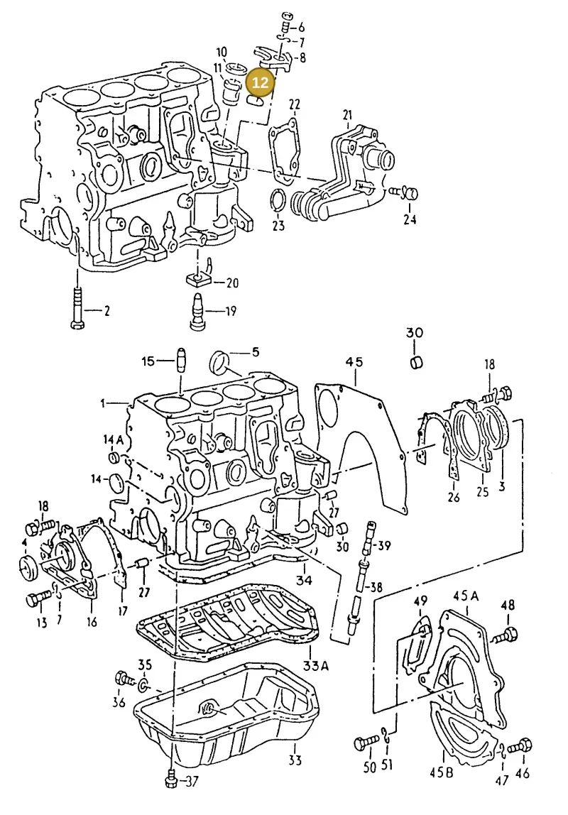 N0162011 — Volkswagen POLO CLASSIC/VARIANT (1999-2001) diagram 128103100, position 12