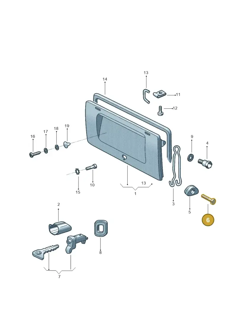 N0162011 — Volkswagen Kombi (2011-) diagram 308827100, position 6