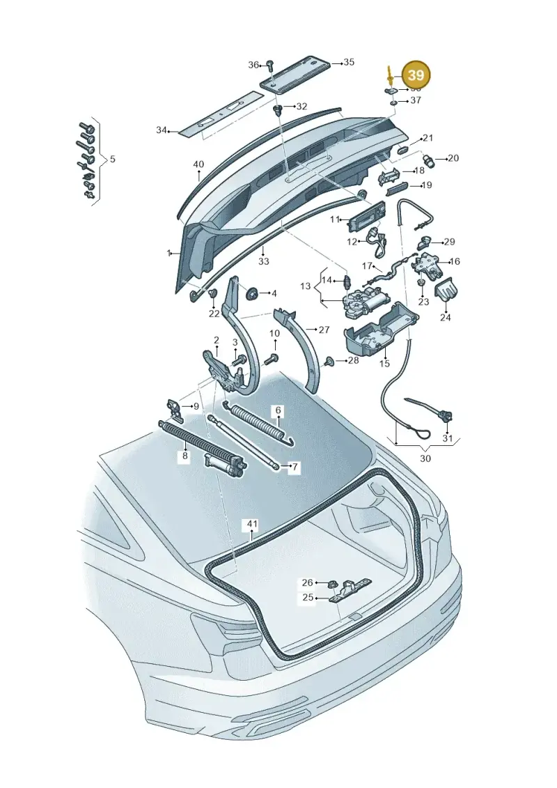 N0162023 — Audi A6 (2018-2025) diagram 430827000, position 39