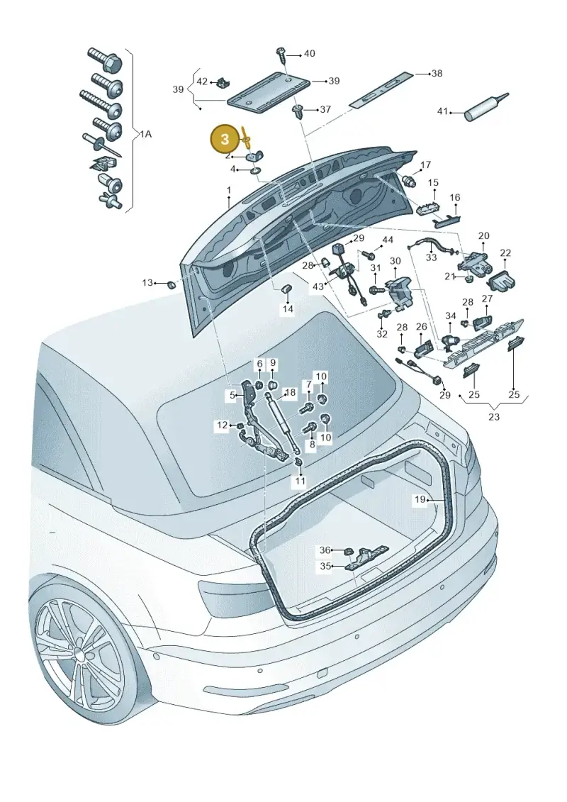 N0162023 — Audi A3 Cabriolet (2016-2020) diagram 778827000, position 3