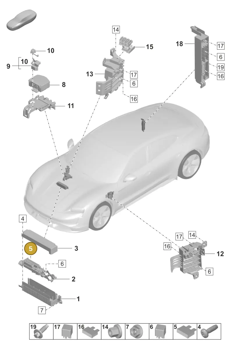 N01713115 — Porsche Taycan Sport Turismo (2019-2024) diagram p56902000, position 5