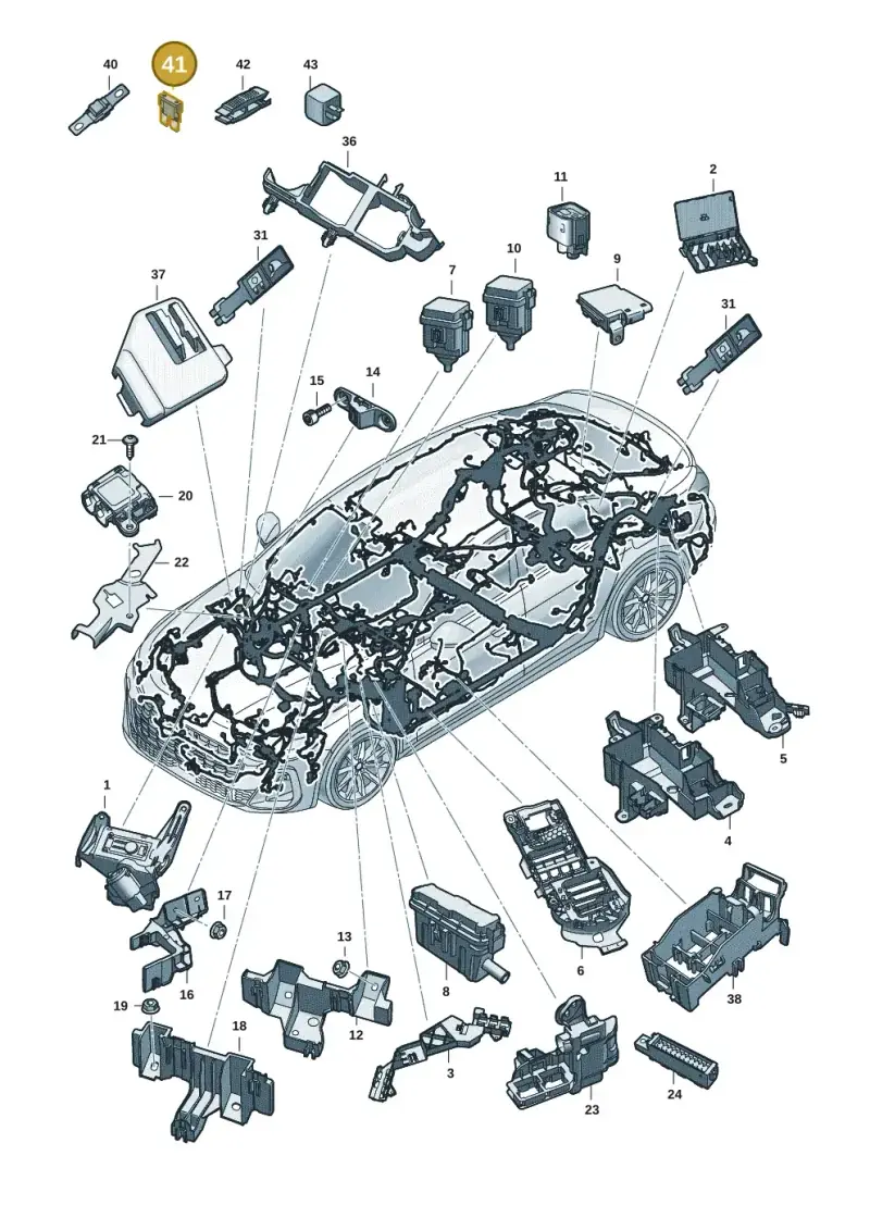 N01713115 — Audi A5 Limousine (2024-2025) diagram 8wh971805, position 41